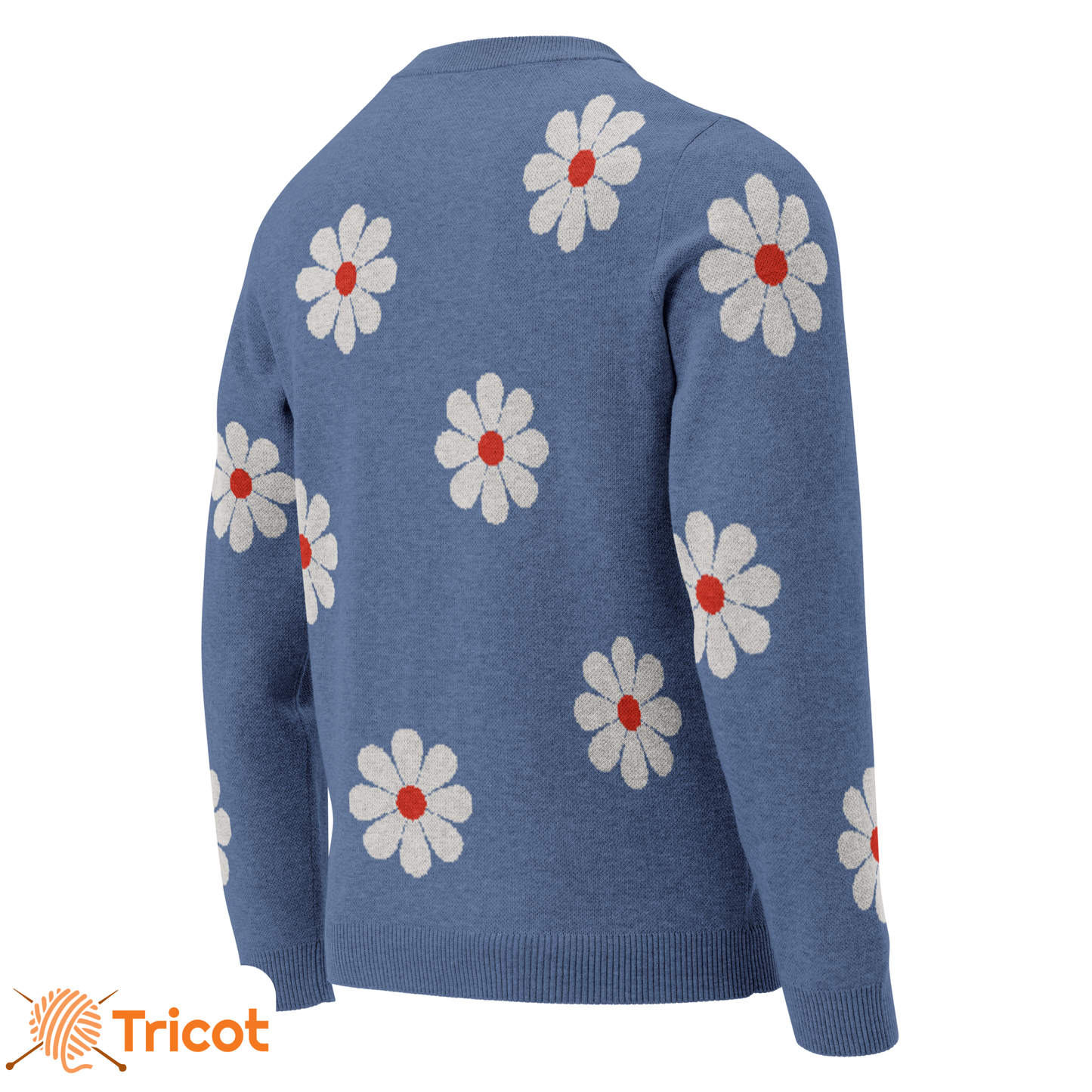 Sweat Classique Tricoté Unisexe "Flowers"