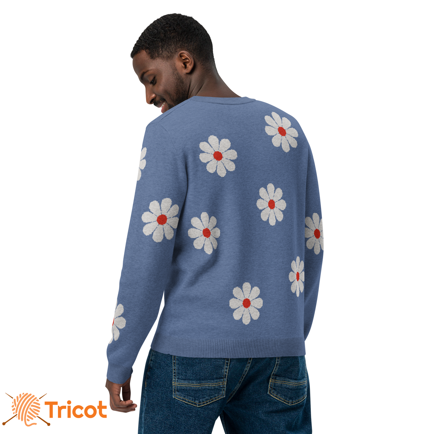 Sweat Classique Tricoté Unisexe "Flowers"