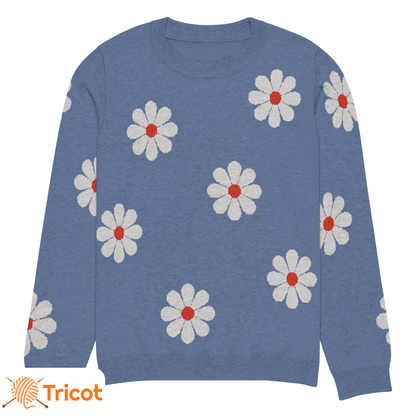 Sweat Classique Tricoté Unisexe "Flowers"