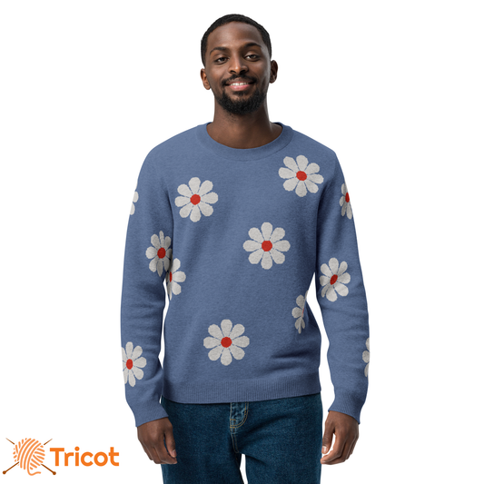 Sweat Classique Tricoté Unisexe "Flowers"