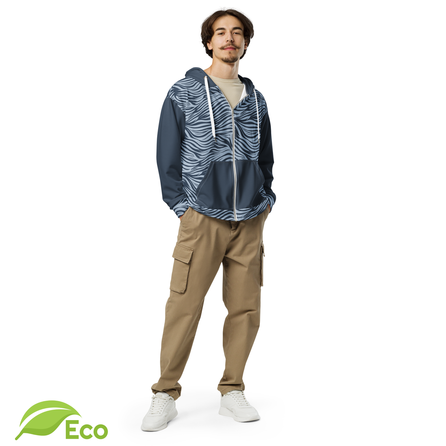 Felpa con cappuccio e zip rovesciata unisex ECO "Banos"