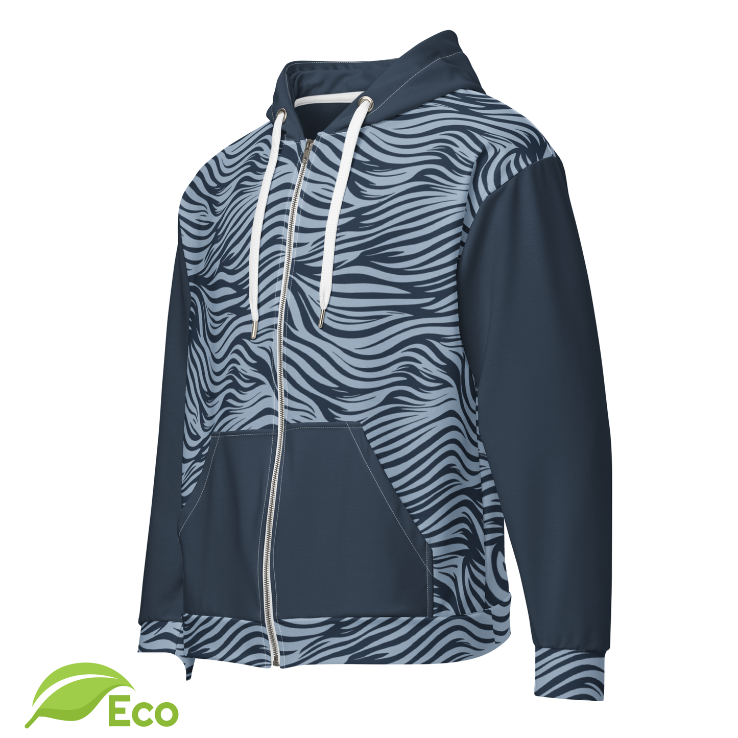 Felpa con cappuccio e zip rovesciata unisex ECO "Banos"