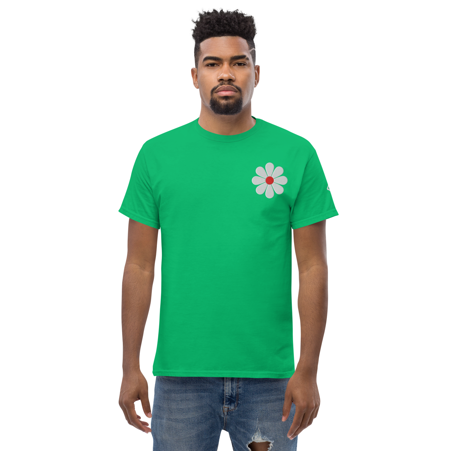 T-Shirt Classique Unisexe Broderie "Flower"