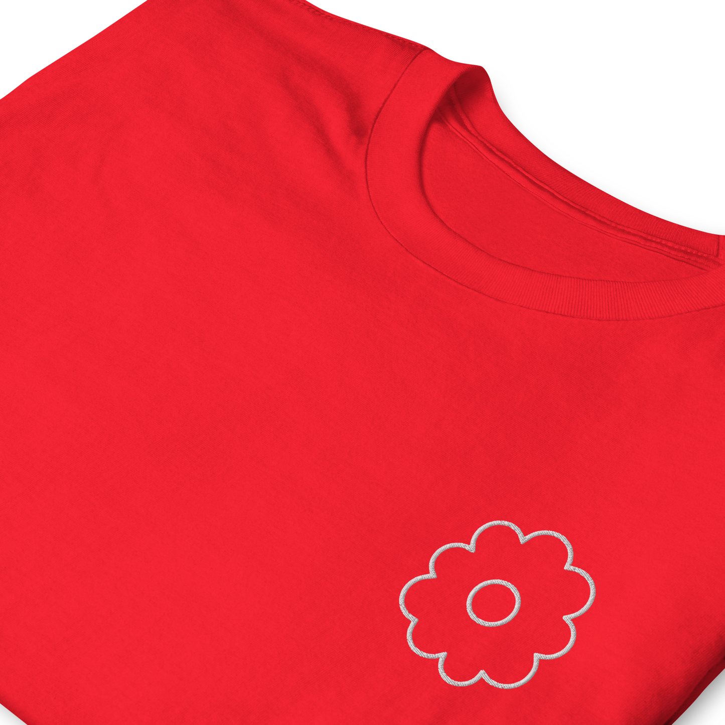 “Flower” Embroidery Softstyle T-Shirt